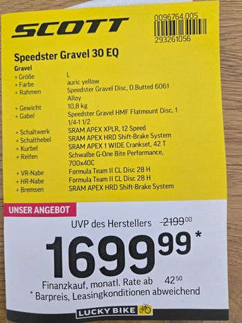 Used Scott Speedster Gravel 30 EQ 2024 2024 Road & Gravel, Orange — image 4 of 4