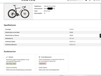 Used Canyon Ultimate CF SL 8 Aero 2023 2023 Road & Gravel, Bianco — image 19 of 21