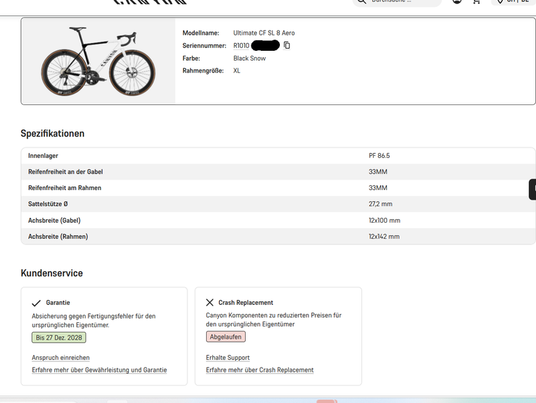 Used Canyon Ultimate CF SL 8 Aero 2023 2023 Road & Gravel, Bianco — image 19 of 21