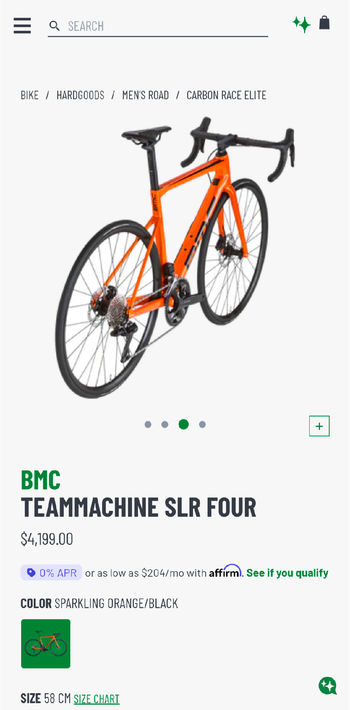 Used BMC Teammachine SLR FOUR 2025 2025 Road & Gravel, Orange — image 3 of 6