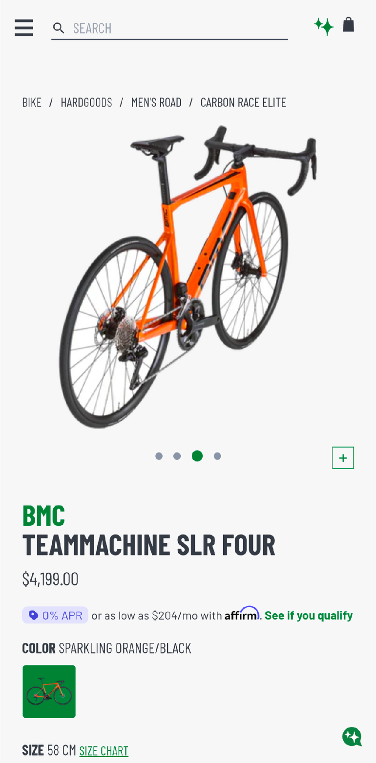 Used BMC Teammachine SLR FOUR 2025 2025 Road & Gravel, Orange — image 3 of 6