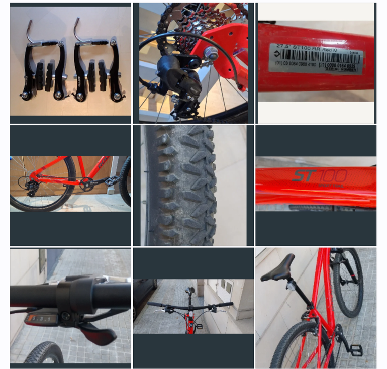 Used ROCKRIDER ST100 Monoplato 2021 Mountainbike, Red — image 3 of 3