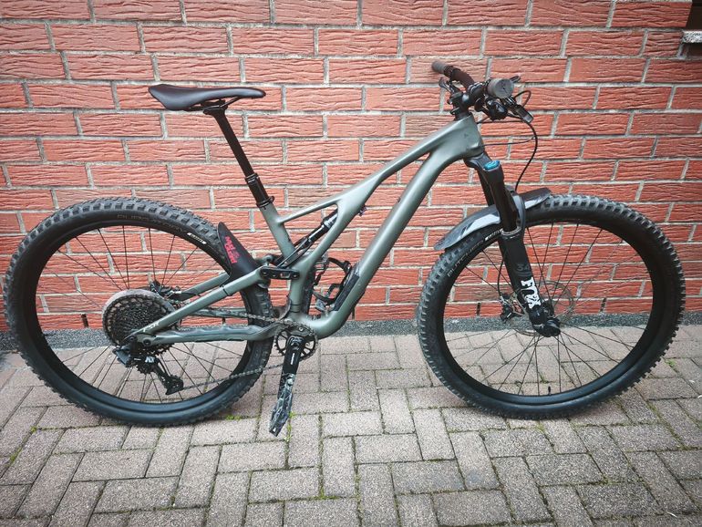 Used Specialized Men's Stumpjumper ST Comp Carbon 29 2019 2019 Mountainbike, Green — image 1 of 11