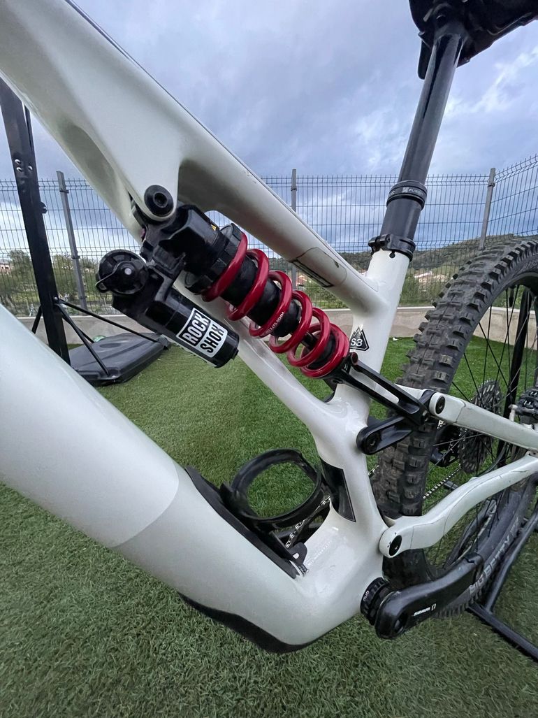 Used Specialized Stumpjumper EVO Expert - SRAM GX Eagle AXS, FOX Performance Elite 2023 2023 Mountainbike, White — image 4 of 8