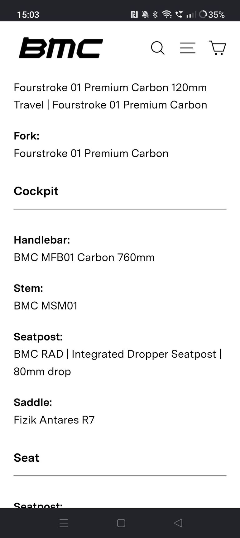 Used BMC Fourstroke 01 LT TWO 2021 2021 Mountainbike — image 17 of 17