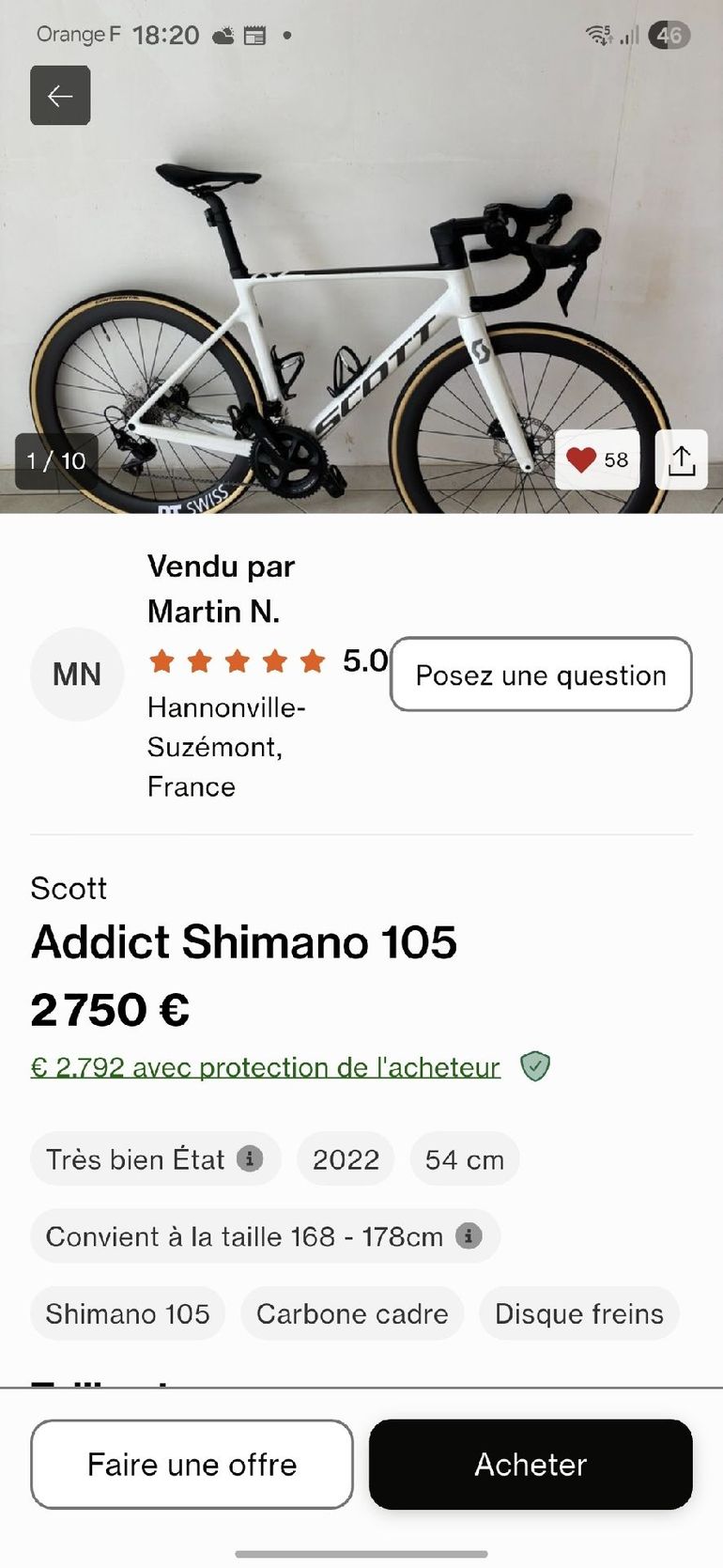Used Scott Addict RC 15 2022 2022 Road & Gravel, Black — image 23 of 23