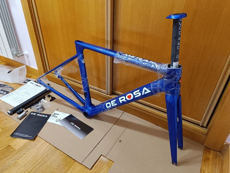 Used De Rosa Merak Frameset 2022 Road & Gravel, Blau — image 2 of 12
