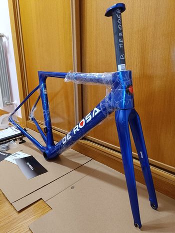 Used De Rosa Merak Frameset 2022 Road & Gravel, Blau — image 4 of 12
