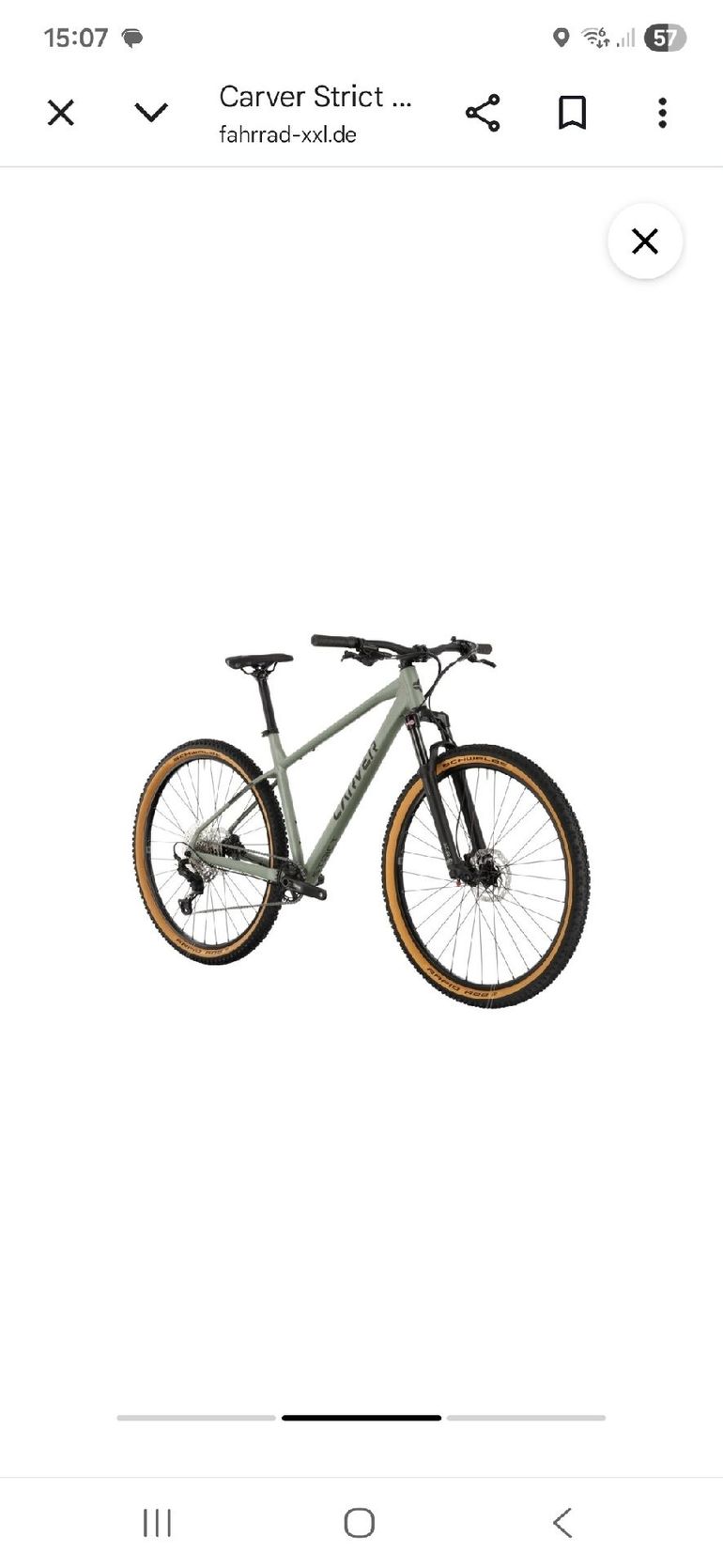 Used Carver Strict Shimano Deore 2026 Mountainbike, Green, 29 — image 1 of 3