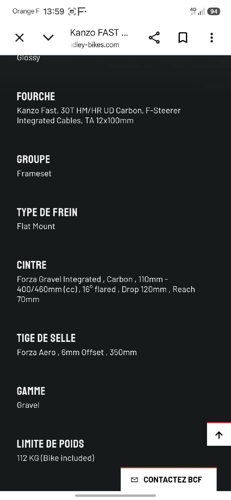 Ridley Kanzo Shimano GRX 2022 Road & Gravel d'occasion — image 26 sur 32