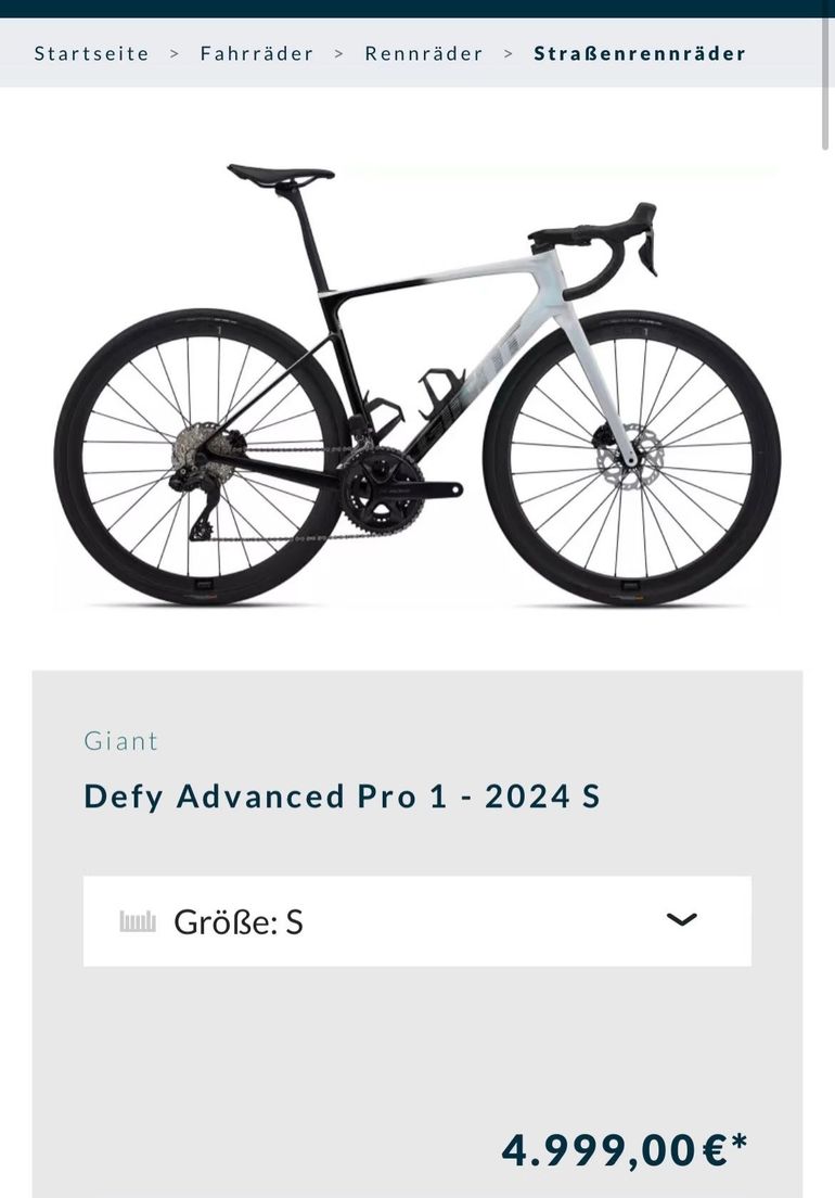 Used Giant Defy Advanced Pro 1 2024 2024 Road & Gravel, Bianco — image 2 of 16