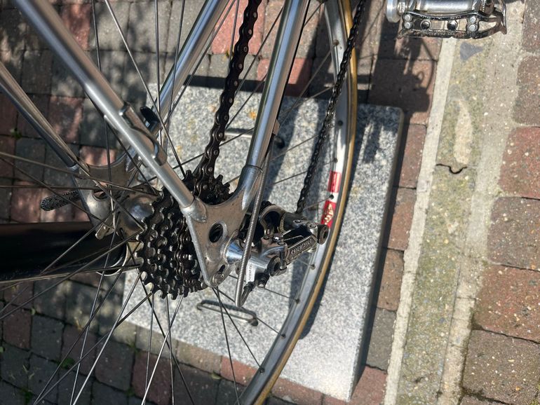 Used PINO CERAMI PINO CERAMI Custom Campagnolo Super Record 1980 Road & Gravel, Light Gray — image 9 of 13