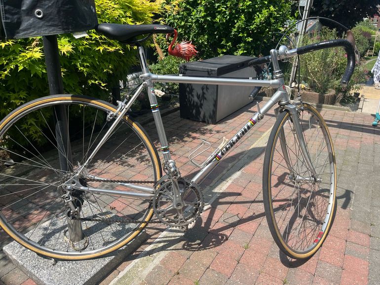 Used PINO CERAMI PINO CERAMI Custom Campagnolo Super Record 1980 Road & Gravel, Light Gray — image 4 of 13