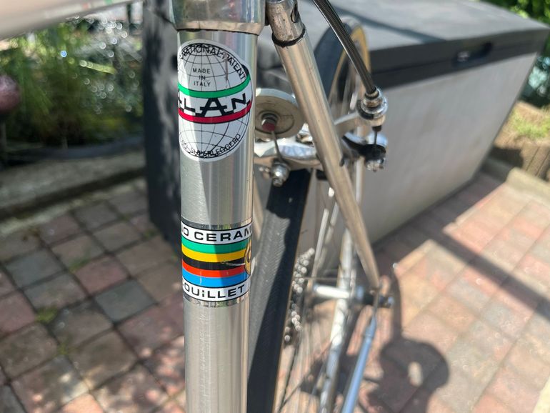 Used PINO CERAMI PINO CERAMI Custom Campagnolo Super Record 1980 Road & Gravel, Light Gray — image 7 of 13