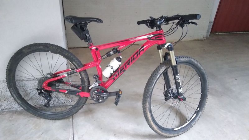 Gebrauchtes Merida NINETY-SIX XT 2018 2018 Mountainbike, Rot — Bild 4 von 5
