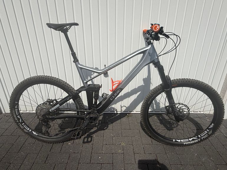 Used CUBE STEREO 140 HPC SL 27.5 2021 2021 Mountainbike, Light Gray, 27.5 — image 2 of 6