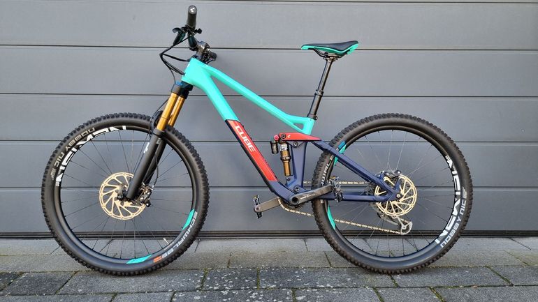 Used CUBE STING WS 140 HPC SL 2021 2021 Mountainbike, Blue, 27.5 — image 1 of 9