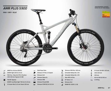 Used Ghost AMR Shimano Deore XT 2013 Mountainbike, Light Gray — image 15 of 16