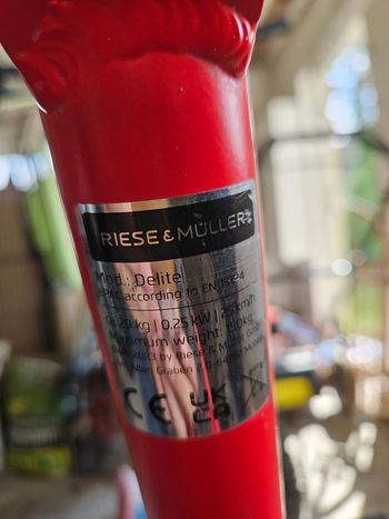 Used Riese & Müller Delite mountain touring 2023 2023 Mountainbike, Red — image 3 of 8