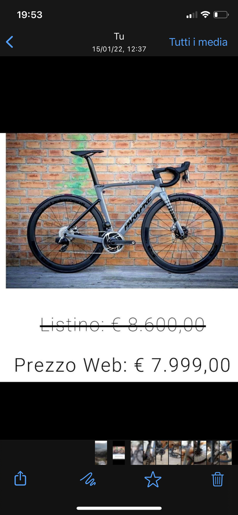 Used Parkpre K99 SRAM Force eTap AXS 2020 Road & Gravel, Gris claro — image 1 of 3