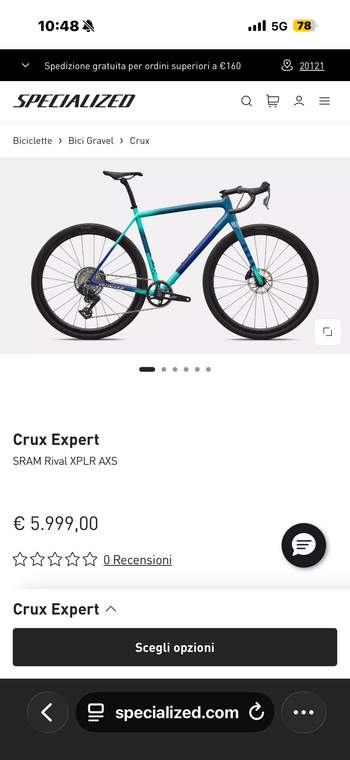 Used Specialized Crux Expert - SRAM Rival XPLR AXS 2026 2026 Road & Gravel, Blue — image 9 of 9
