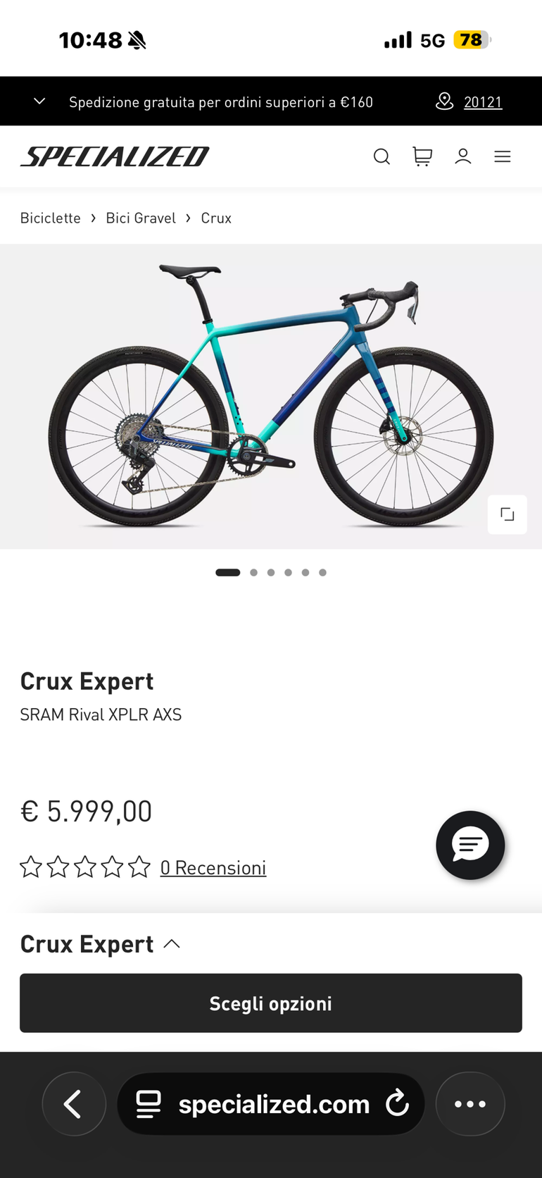 Used Specialized Crux Expert - SRAM Rival XPLR AXS 2026 2026 Road & Gravel, Blue — image 9 of 9