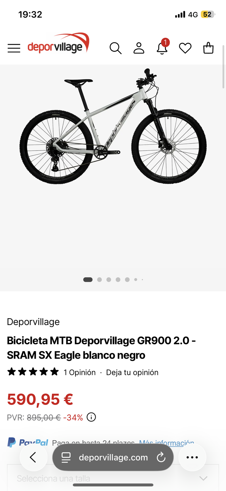 Used Deporvillage Deporvillage GR900 2026 Mountainbike, White — image 3 of 3
