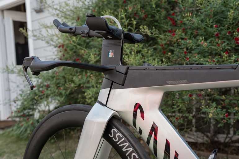 Used Canyon Speedmax CFR Disc eTap 2022 2022 Road & Gravel, Light Gray — image 12 of 16