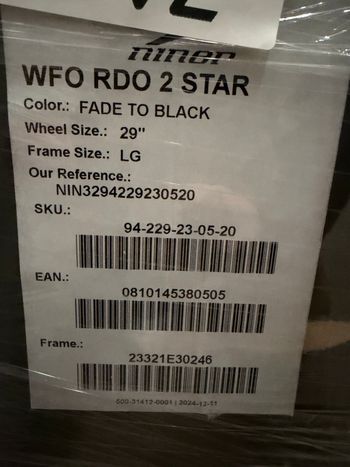 Used Niner WFO 9 RDO 2-STAR SRAM SX EAGLE 2023 2023 Mountainbike, Black, 29 — image 11 of 12