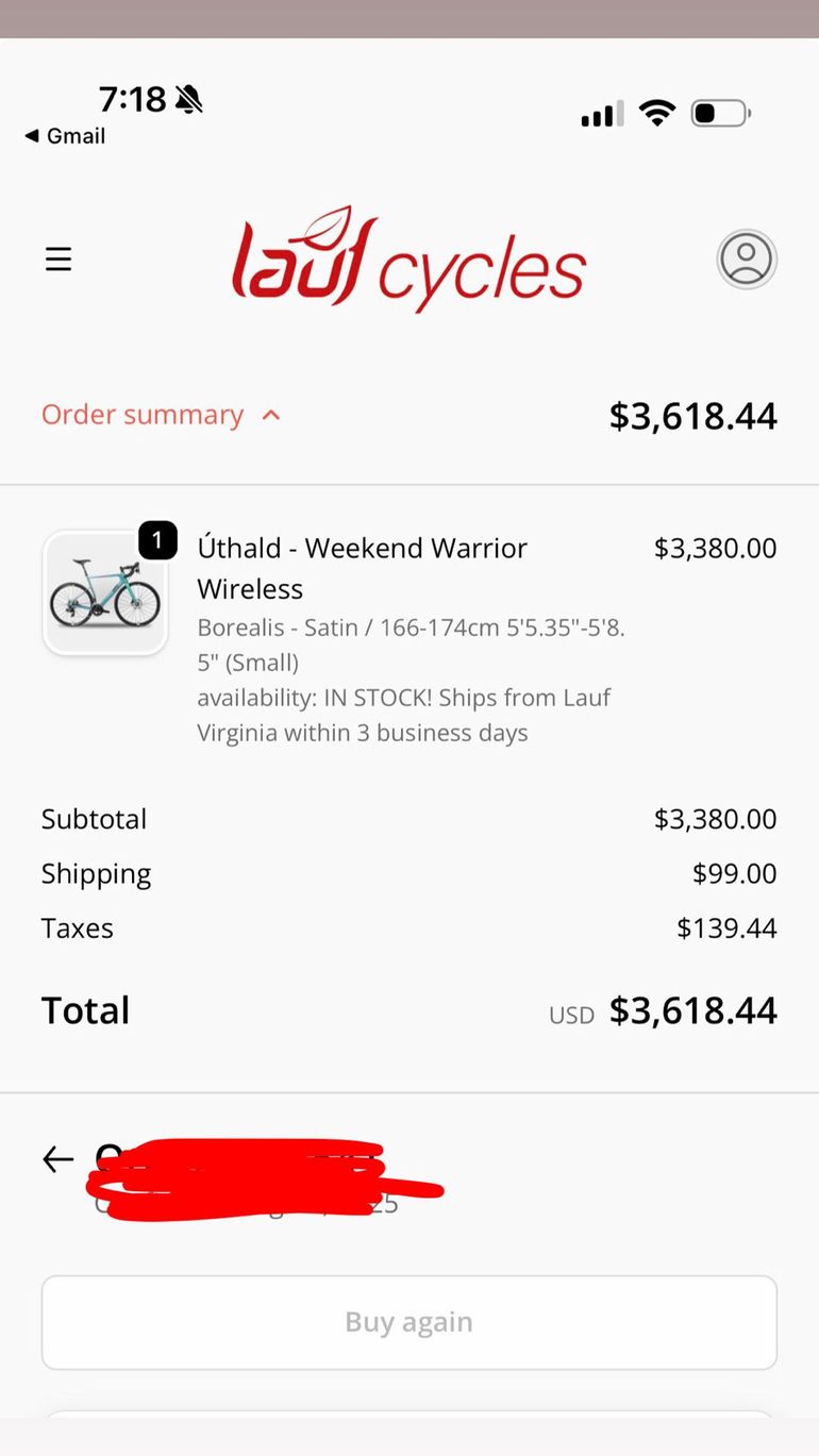 Used Lauf Úthald - Weekend Warrior Wireless 2025 2025 Road & Gravel, Blue — image 5 of 5