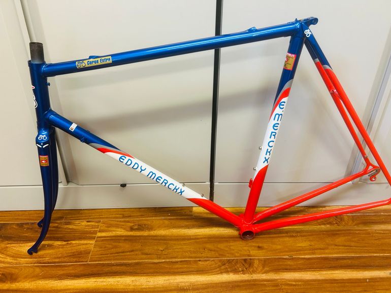 Eddy Merckx Custom Frameset 1990 Road & Gravel de segunda mano, Azul — imagen 2 de 6