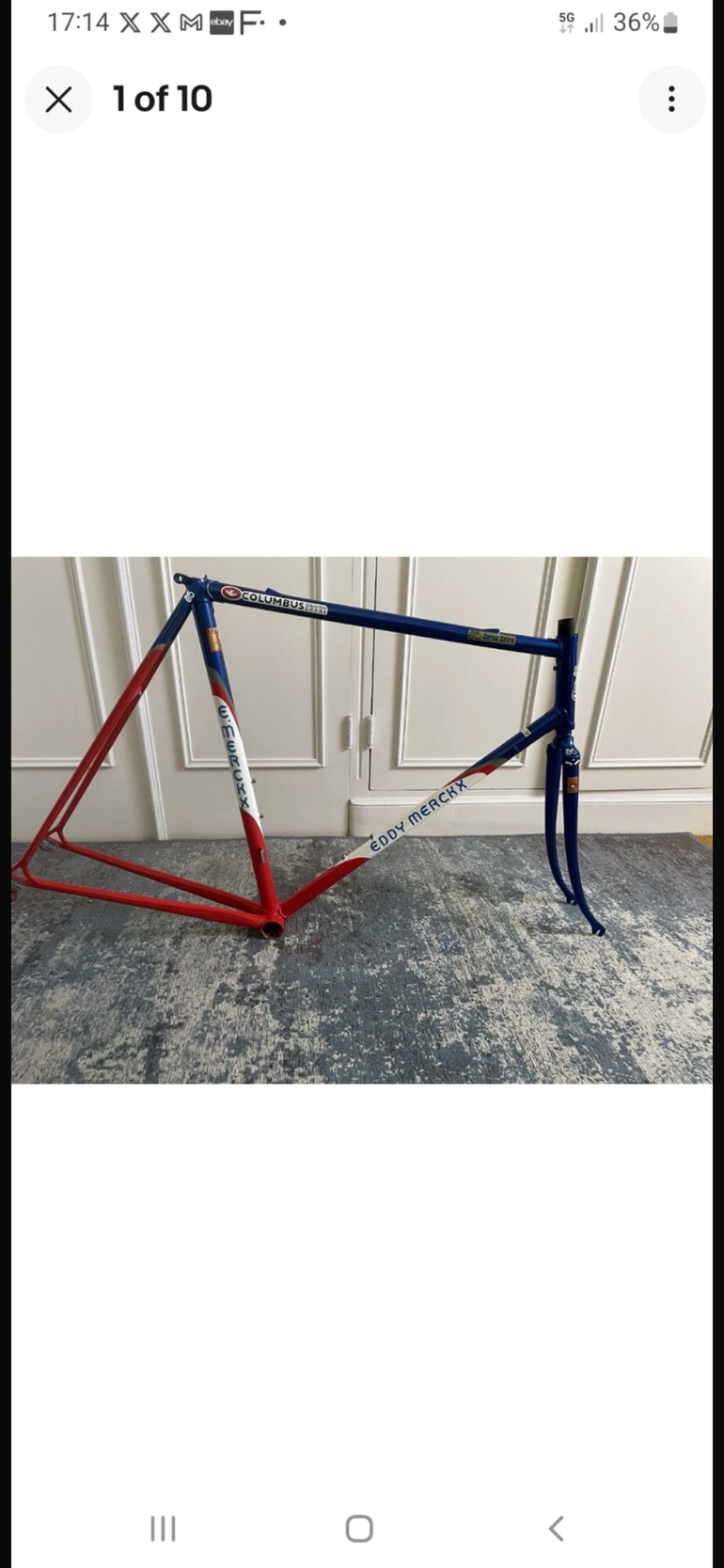 Used Eddy Merckx Eddy Merckx Custom Frameset 1990 Road & Gravel — image 1 of 9
