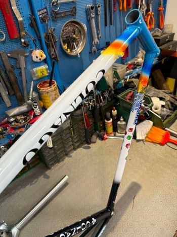 Used Colnago Tecnos. Colorazione MAPEI. Forcella Parigi Roubaix Frameset 1990 Road & Gravel, Blau — image 5 of 19