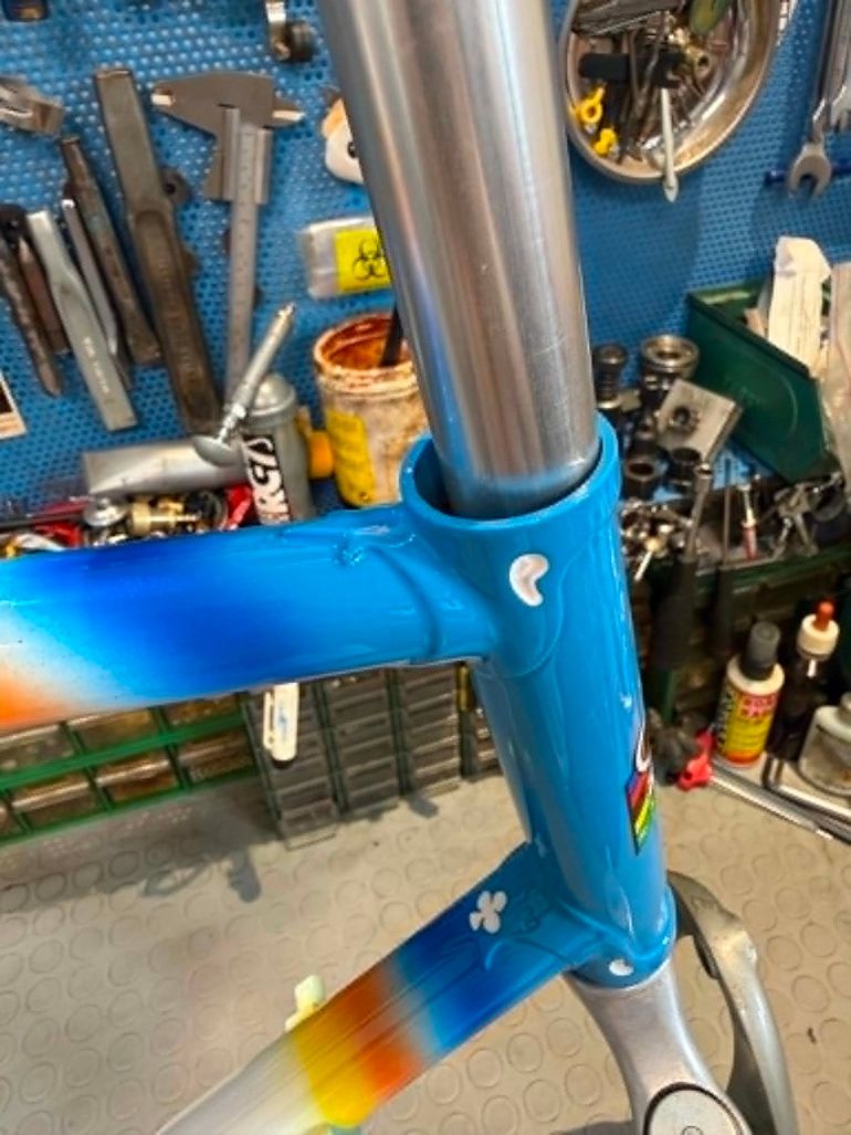 Used Colnago Tecnos. Colorazione MAPEI. Forcella Parigi Roubaix Frameset 1990 Road & Gravel, Blau — image 4 of 19