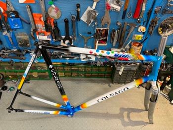 Used Colnago Tecnos. Colorazione MAPEI. Forcella Parigi Roubaix Frameset 1990 Road & Gravel, Blau — image 10 of 19