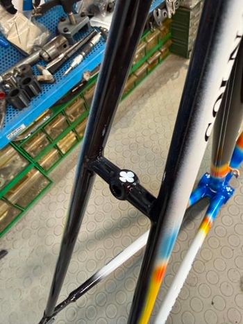 Used Colnago Tecnos. Colorazione MAPEI. Forcella Parigi Roubaix Frameset 1990 Road & Gravel, Blau — image 6 of 19
