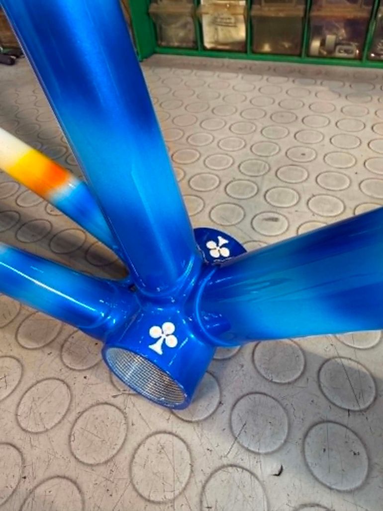 Used Colnago Tecnos. Colorazione MAPEI. Forcella Parigi Roubaix Frameset 1990 Road & Gravel, Blau — image 9 of 19