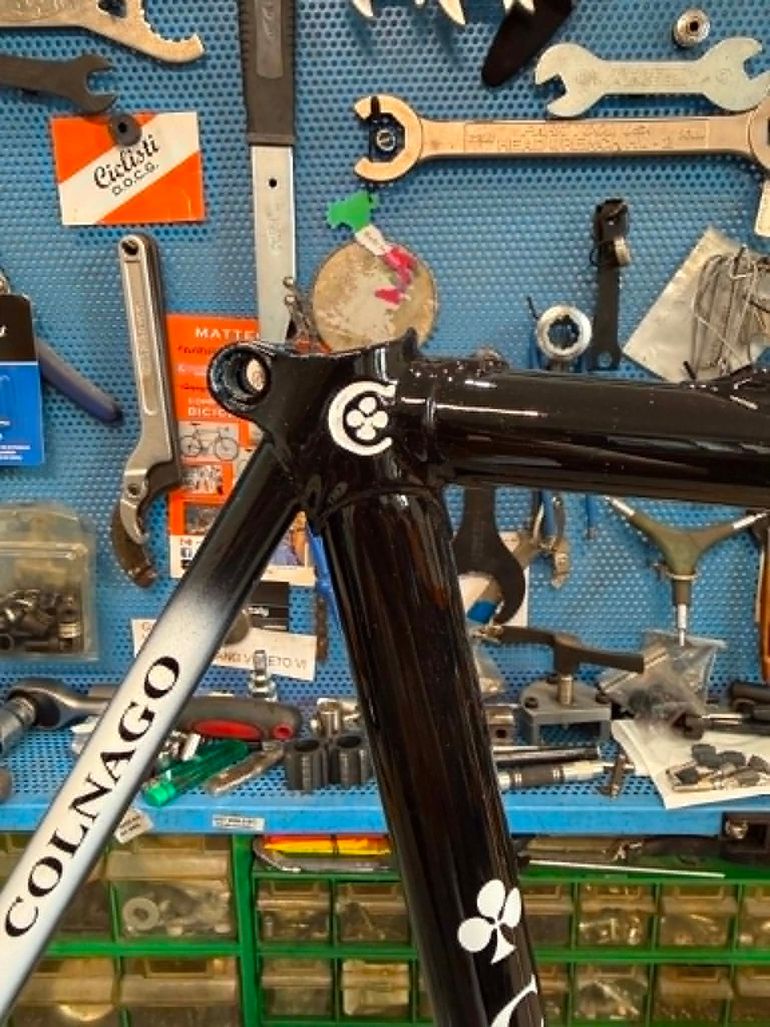 Used Colnago Tecnos. Colorazione MAPEI. Forcella Parigi Roubaix Frameset 1990 Road & Gravel, Blau — image 18 of 19