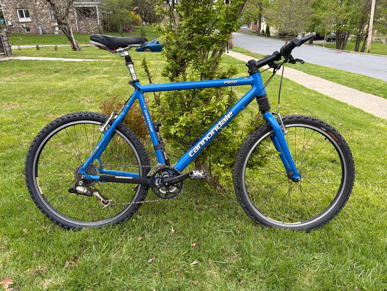 Used Cannondale Cannondale F500 ATB Bike Headshok Size L 2000 Mountainbike, Blue — image 1 of 18