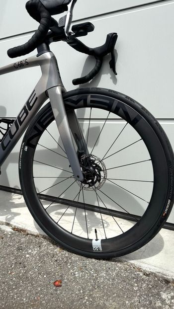 Used CUBE LITENING AERO C:68X SLT 2024 2024 Road & Gravel, Light Gray — image 4 of 6
