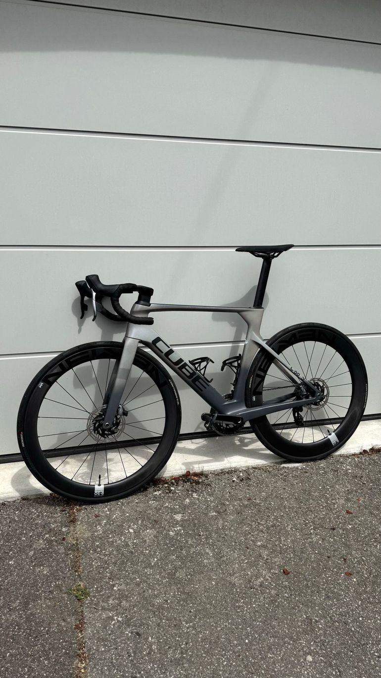 Used CUBE LITENING AERO C:68X SLT 2024 2024 Road & Gravel, Light Gray — image 2 of 6