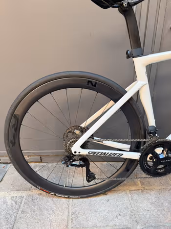 Used Specialized L Tarmac SL7 S-Works DuraAce12v+ Powermeter + Custom Paint Lumacolor 2024 Road & Gravel, White — image 2 of 12
