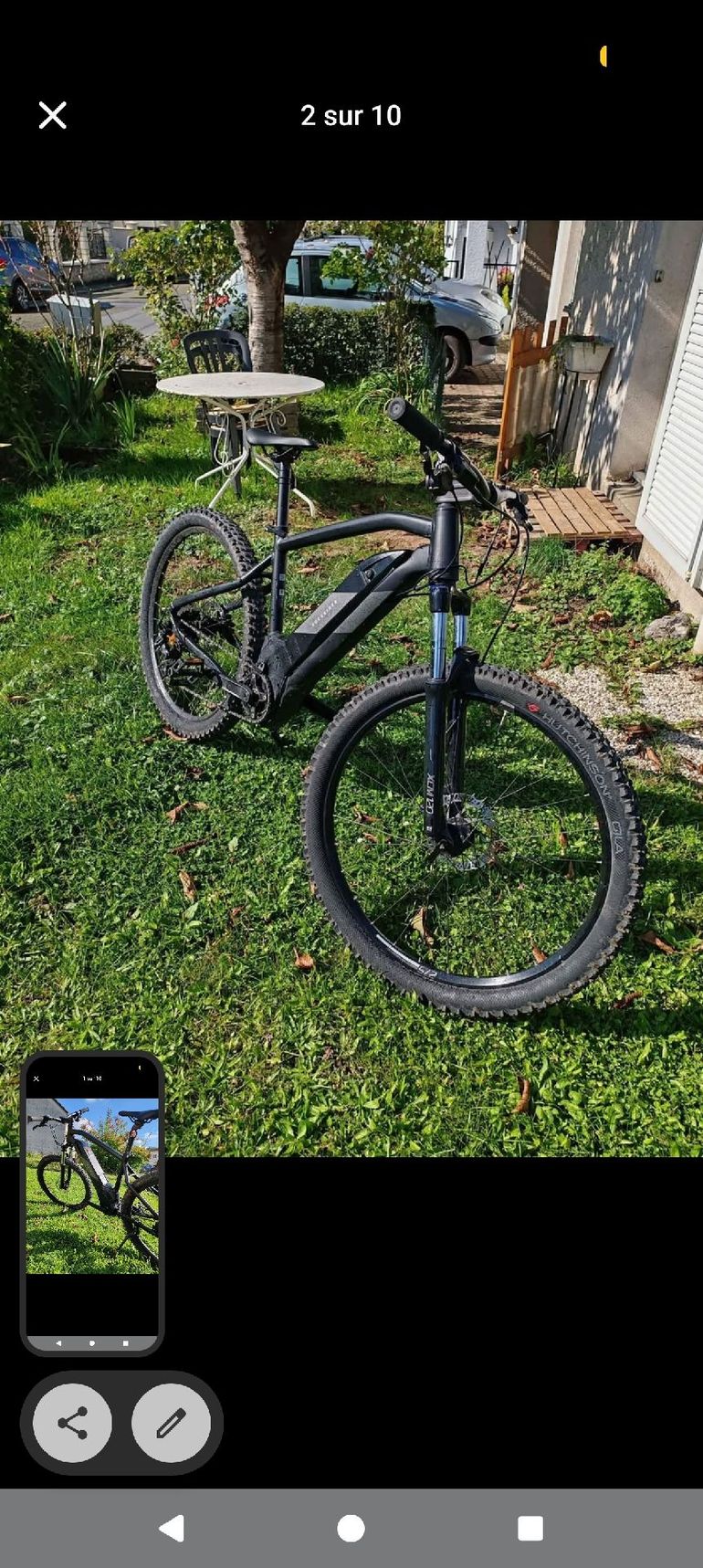 Used ROCKRIDER 27.5" Hardtail Electric Mountain Bike E-ST 500 2023 2023 Mountainbike, Black, 27.5 — image 1 of 10