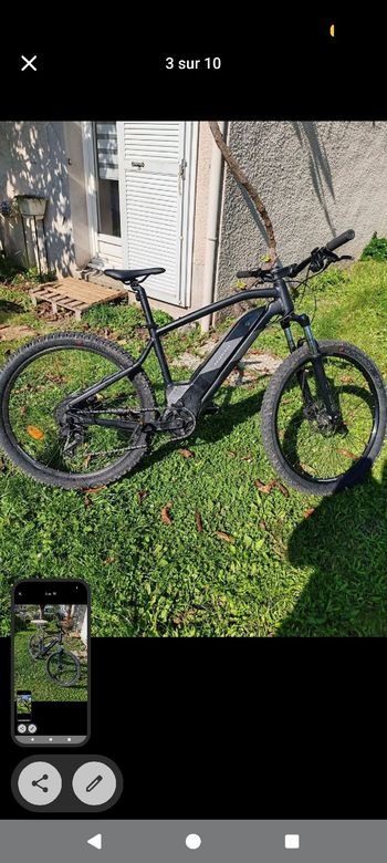 Used ROCKRIDER 27.5" Hardtail Electric Mountain Bike E-ST 500 2023 2023 Mountainbike, Black, 27.5 — image 3 of 10