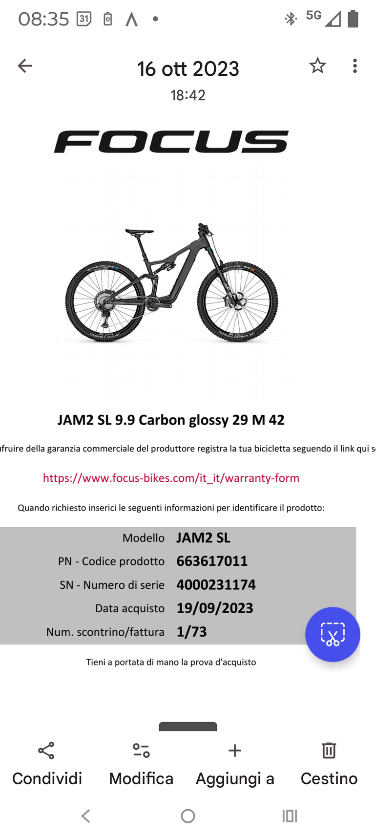 Used Focus JAM² SL 9.9 2023 2023 Mountainbike — image 4 of 4