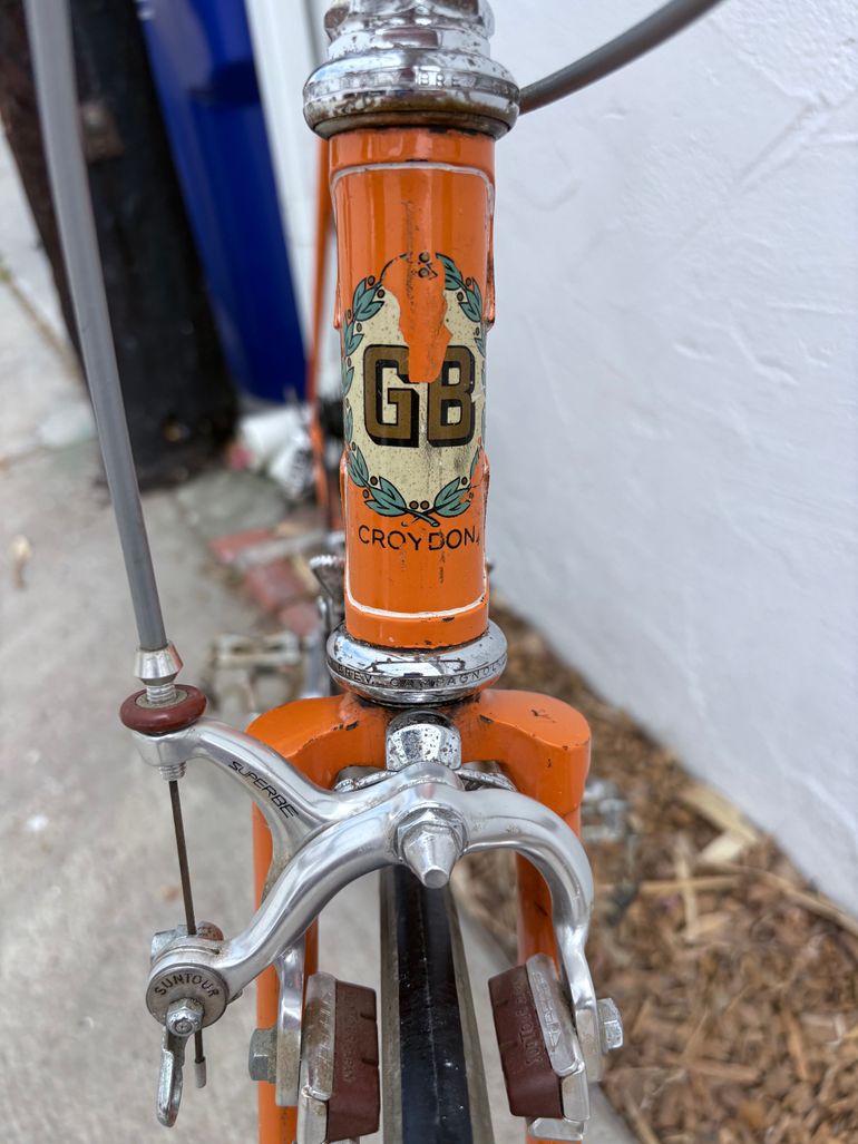 Used Geoffrey Butler Vintage 1970s Touring Bicycle 1970 Road & Gravel, Orange — image 4 of 23