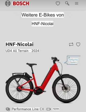 Used E-Bike HNF Bosch E-Bike HNF Bosch Custom Shimano 105 2025 Mountainbike, Rot — image 6 of 6