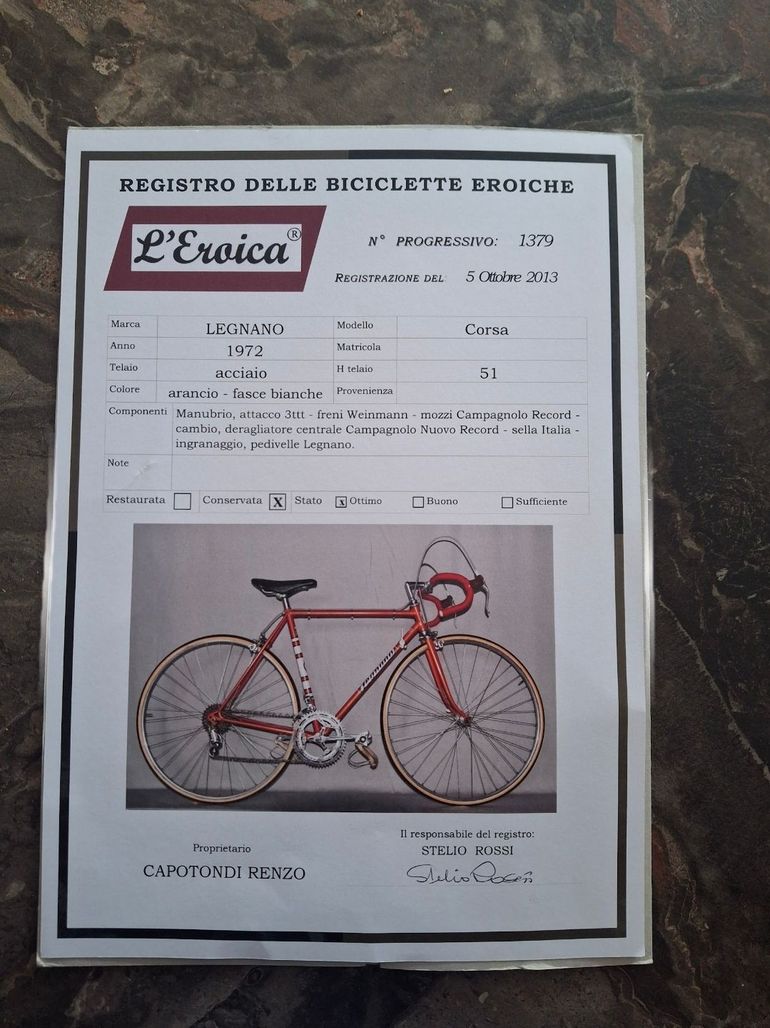 Used Legnano Legnano Custom Campagnolo Record 1972 Road & Gravel — image 5 of 6