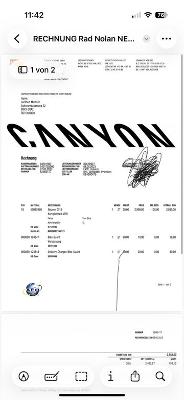 Used Canyon Neuron CF 8 2023 2023 Mountainbike, Blue, 27.5, 29 — image 10 of 10