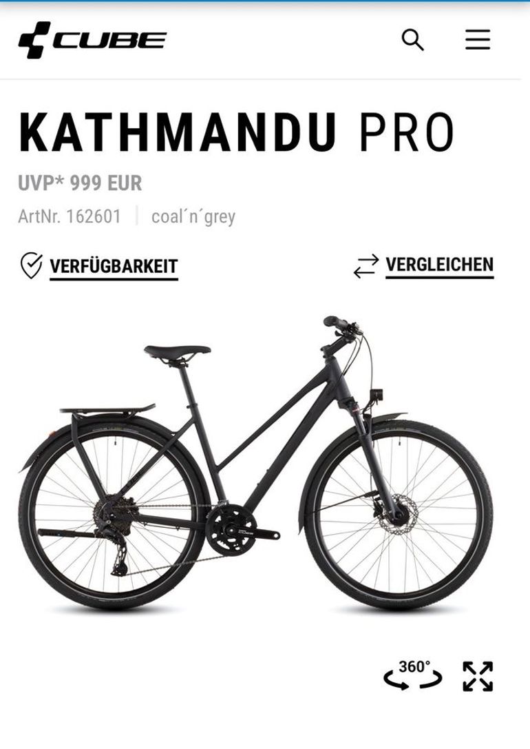Used CUBE KATHMANDU, PRO 2025 2025 Urban, Nero — image 1 of 12